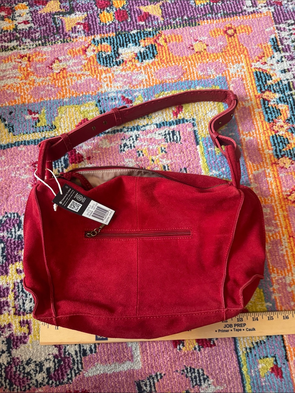 The Sak Los Feliz Hobo - Leather - Scarlet Suede red nwt boho - Picture 4 of 9